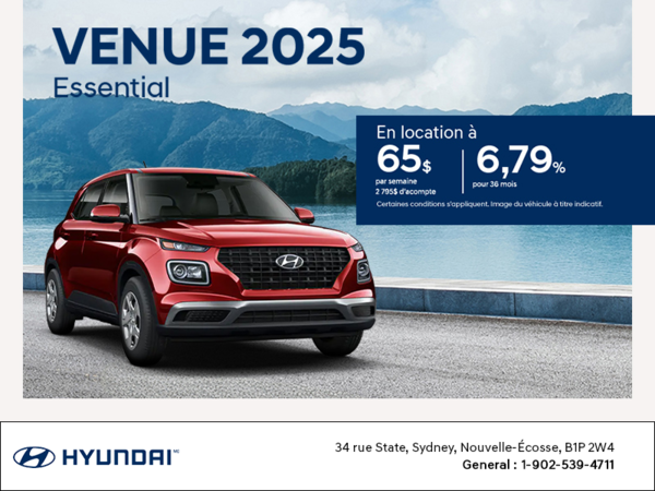 Procurez-vous le Hyundai Venue 2025