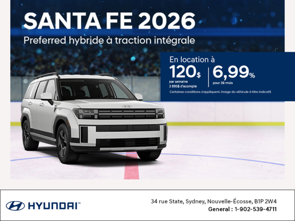 Procurez-vous le Hyundai Santa Fe Hybrid 2026