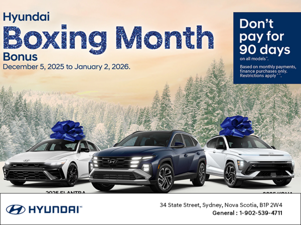 Hyundai Boxing Month Bonus.