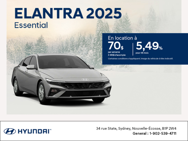 Procurez-vous le Hyundai Elantra 2025