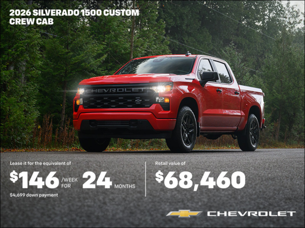 Get the 2026 Chevrolet Silverado 1500 Crew Cab