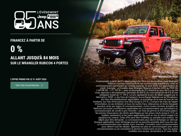 L'événement mensuel de Jeep