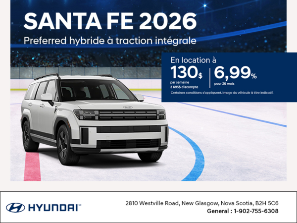 Procurez-vous le Hyundai Santa Fe Hybrid 2026