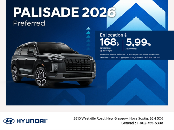 Procurez-vous le Hyundai Palisade 2026