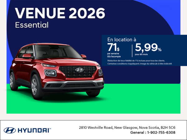 Procurez-vous le Hyundai Venue 2026
