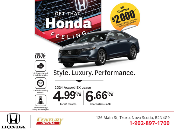 Get the 2024 Honda Accord!