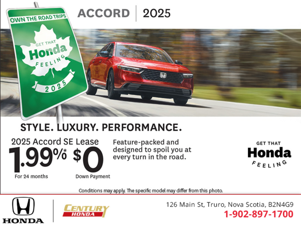 Get the 2025 Honda Accord!