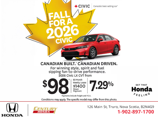Get the 2026 Honda Civic!