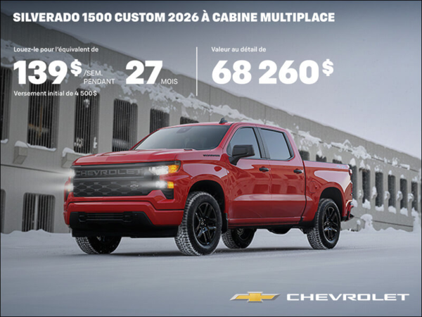 Procurez-vous le Chevrolet Silverado 1500 2026
