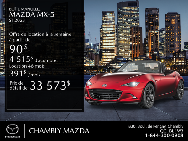 Procurez-vous le Mazda MX-5 2023!