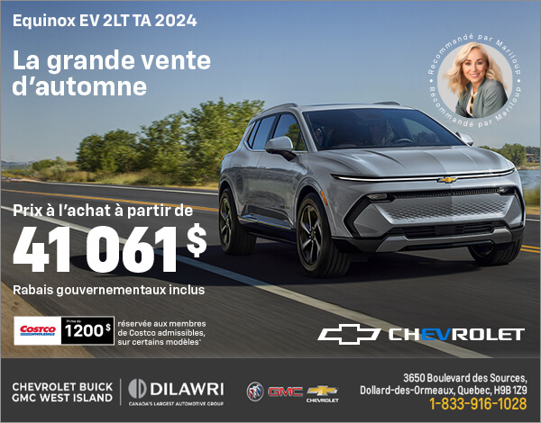 Procurez-vous le Chevrolet Equinox EV 2024