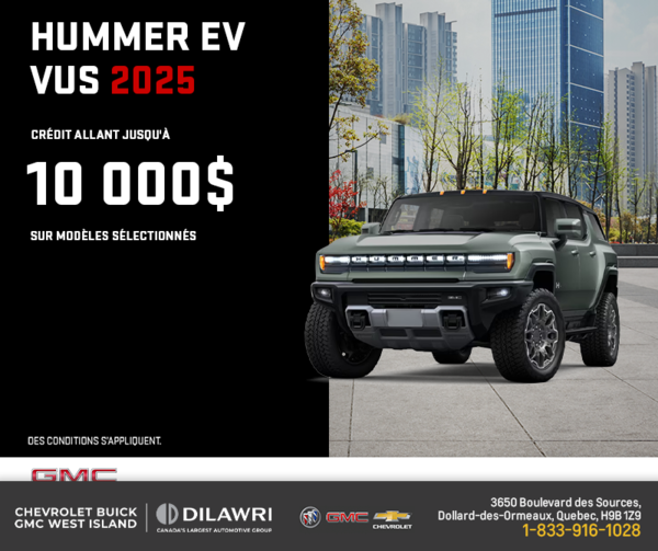 Le GMC Hummer EV VUS 2025