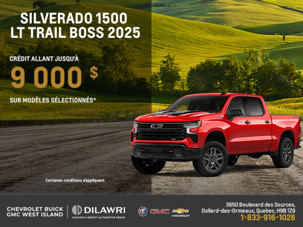 Procurez-vous le Chevrolet Silverado 1500 LT Trail Boss