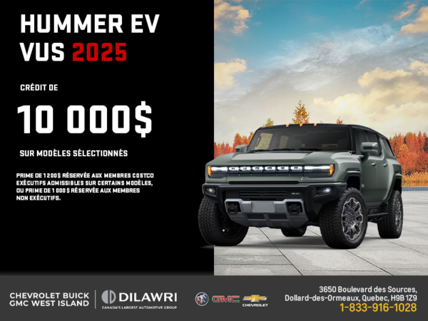 Le GMC Hummer EV VUS 2025