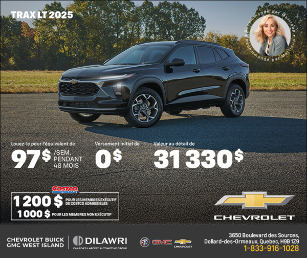 Procurez-vous le Chevrolet Trax LT 2025