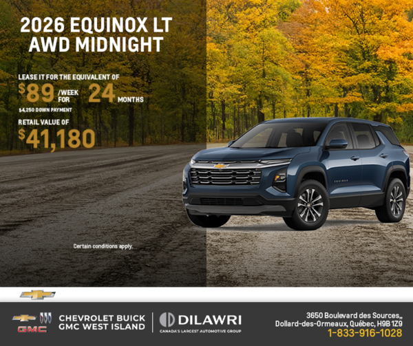 Get the 2026 Chevrolet Equinox LT AWD