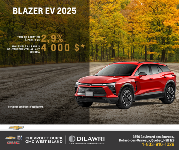 Procurez-vous le Chevrolet Blazer EV 2025