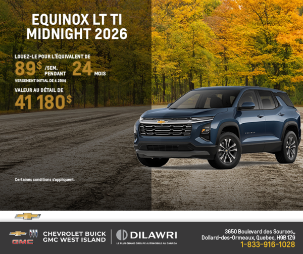 Procurez-vous le Chevrolet Equinox LT TI 2026