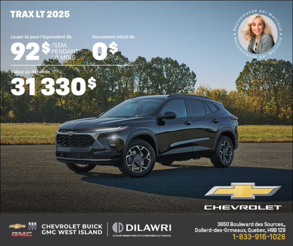 Procurez-vous le Chevrolet Trax LT 2025