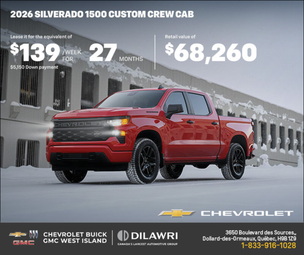 Get the 2026 Chevrolet Silverado 1500 Custom