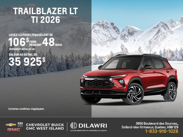 Le Chevrolet Trailblazer LT TI 2026