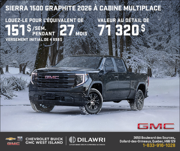 Le GMC Sierra 1500 2026 Graphite