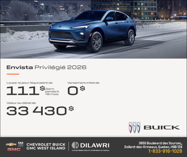 Procurez-vous la Buick Envista 2026