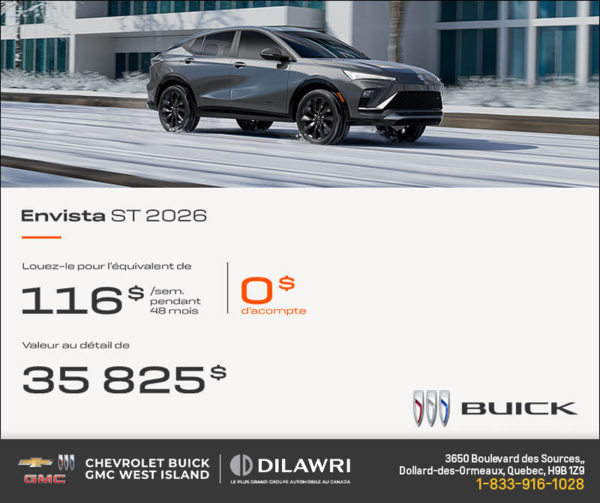 Procurez-vous la Buick Envista 2026