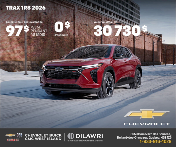 Procurez-vous le Chevrolet Trax 2026