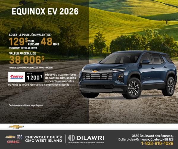 Procurez-vous le Chevrolet Equinox EV 2026