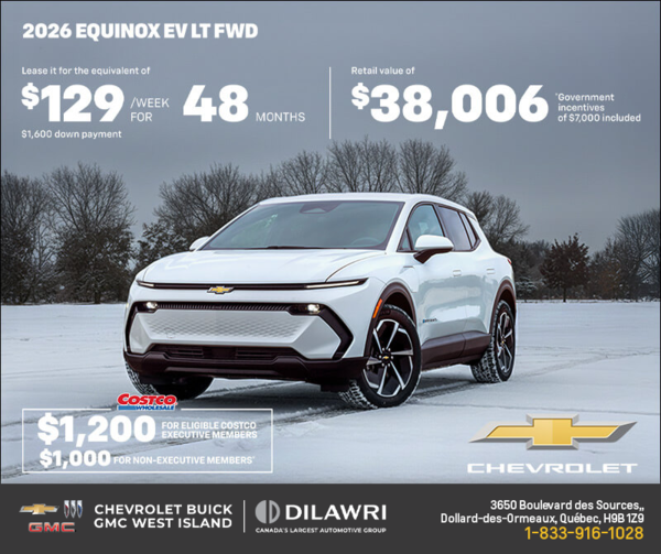 Get the 2026 Chevrolet Equinox EV