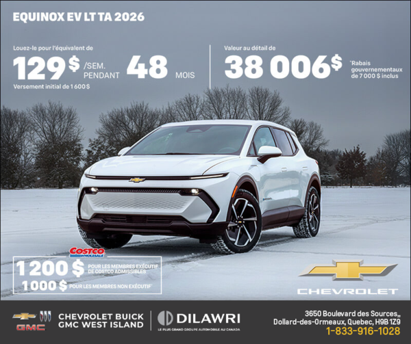 Procurez-vous le Chevrolet Equinox EV 2026