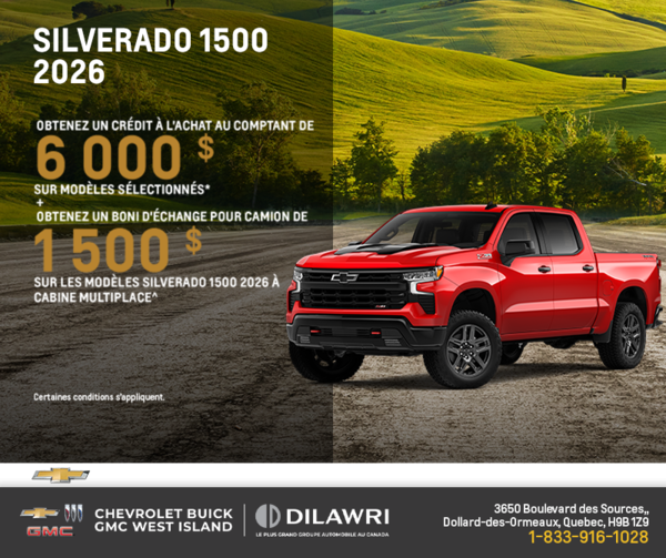 Procurez-vous le Chevrolet Silverado 1500 2026