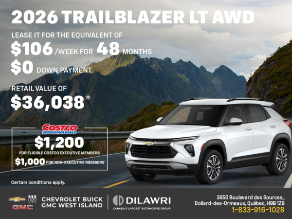 Get the 2026 Chevrolet Trailblazer LT AWD