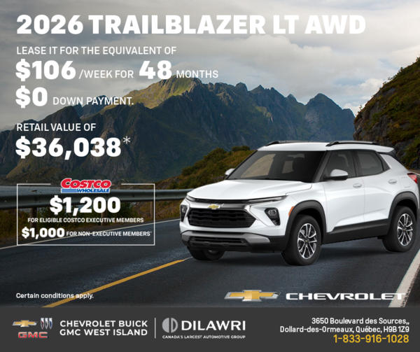 Get the 2026 Chevrolet Trailblazer LT AWD
