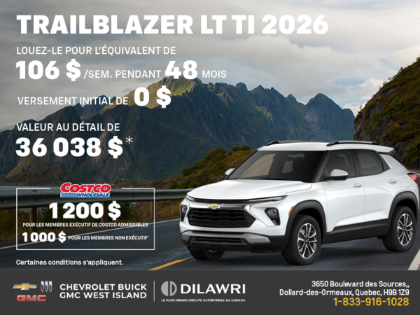 Le Chevrolet Trailblazer LT TI 2026