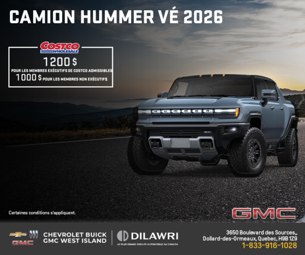 Le GMC Camion Hummer VÉ 2026