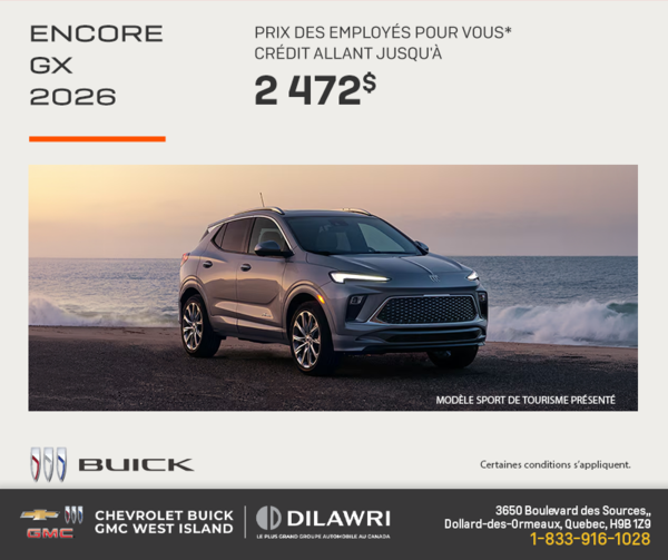 Procurez-vous la Buick Encore Gx 2026
