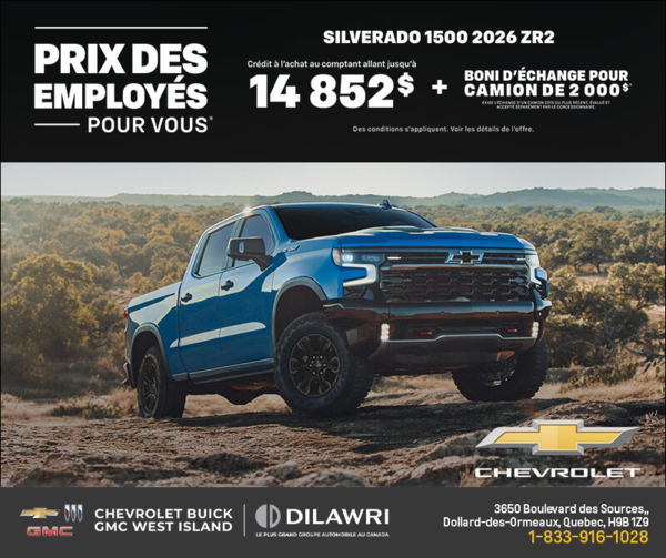 Le Chevrolet Silverado 1500 ZR2 2026