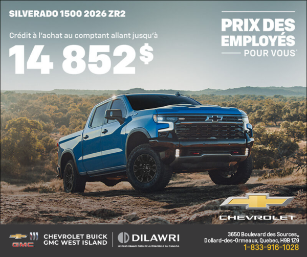 Le Chevrolet Silverado 1500 ZR2 2026