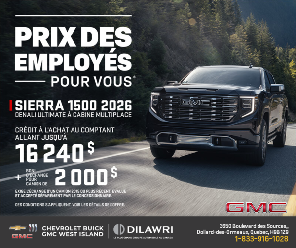 Le GMC Sierra 1500 Denali Ultimate 2026
