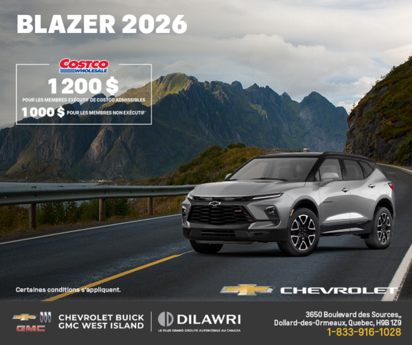 Procurez-vous le Chevrolet Blazer 2026