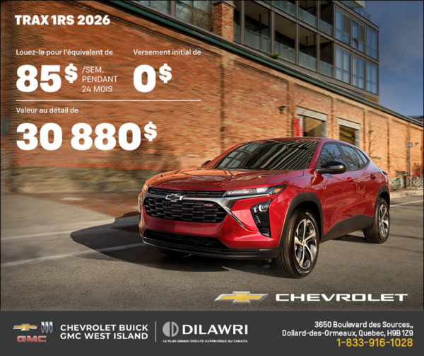 Le Chevrolet Trax 2RS 2026
