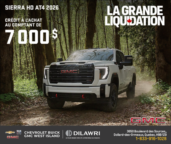Le GMC Sierra HD AT4 2026