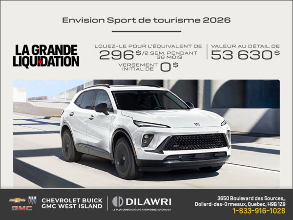 Procurez-vous la Buick Envision 2026