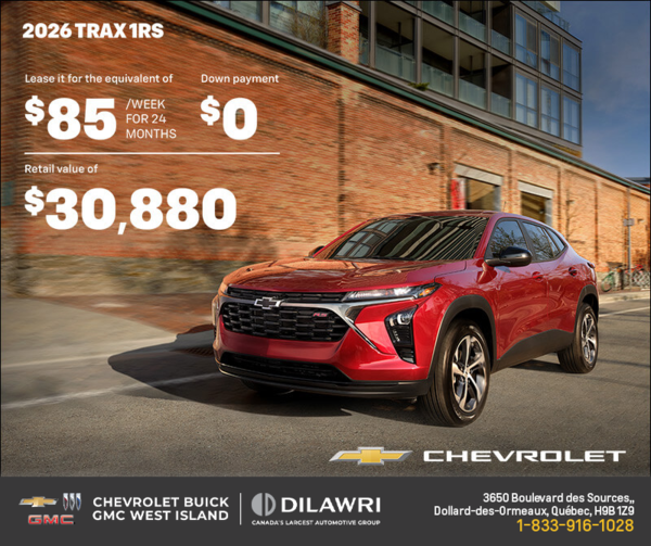 The 2026 Chevrolet Trax 2RS