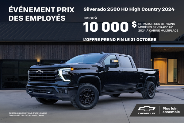 Le Chevrolet Silverado 2500 HD High Country 2024