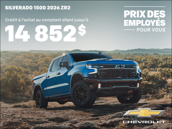 Le Chevrolet Silverado 1500 ZR2 2026