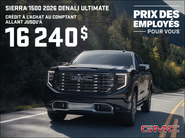 Le GMC Sierra 1500 Pro Graphite 2026 à cabine multiplace