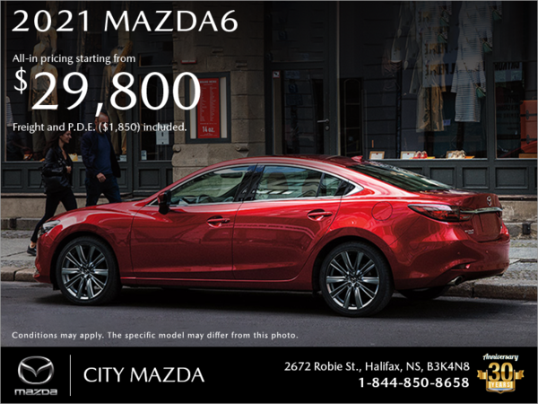 Get the 2021 Mazda6 Today!